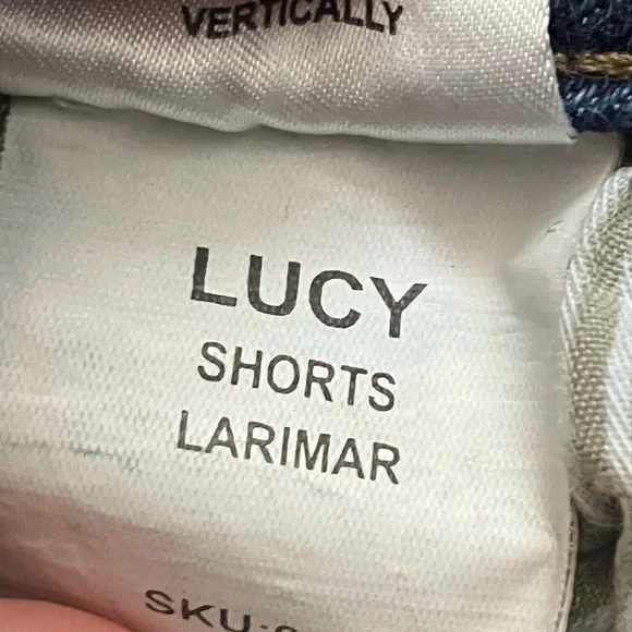 DL1961 Lucy Denim distressed blue Jean girls shorts 14 - Picture 6 of 11